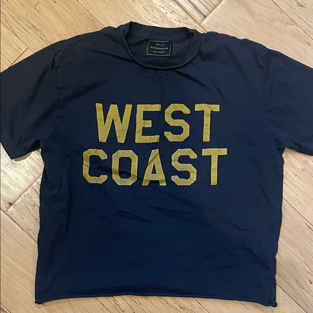 Original Retro Brand Navy and Gold West Coast Tee